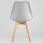 Стул с основой из пластика и мягким сиденьем Arvika Grey варинант исполнения - 5 | Loft Concept в Тюмени