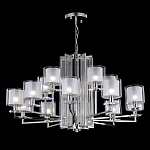 Люстра многоярусная с 15-ю цилиндрическими плафонами из стекла Laurent варинант исполнения - 2 | Loft Concept в Тюмени