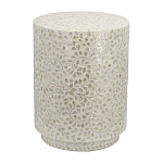 Приставной столик с рисунком из раковин устриц Bone Inlay варинант исполнения - 1 | Loft Concept в Тюмени