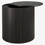 Черный приставной стол с местом для хранения Smart Textured Table варинант исполнения - 1 | Loft Concept в Тюмени