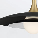 Подвесной светильник с плафоном в форме плоского купола и белой шарообразной лампой Eurofase варинант исполнения - 3 | Loft Concept в Тюмени