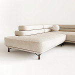 Диван угловой Saint-Trope на ножках с обивкой букле  варинант исполнения - 1 | Loft Concept в Тюмени