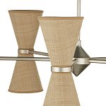 Люстра серебряного цвета с тканевыми абажурами Loft Rope Light варинант исполнения - 1 | Loft Concept в Тюмени