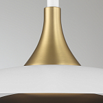 Подвесной светильник с плафоном в форме плоского купола и белой шарообразной лампой Eurofase варинант исполнения - 11 | Loft Concept в Тюмени