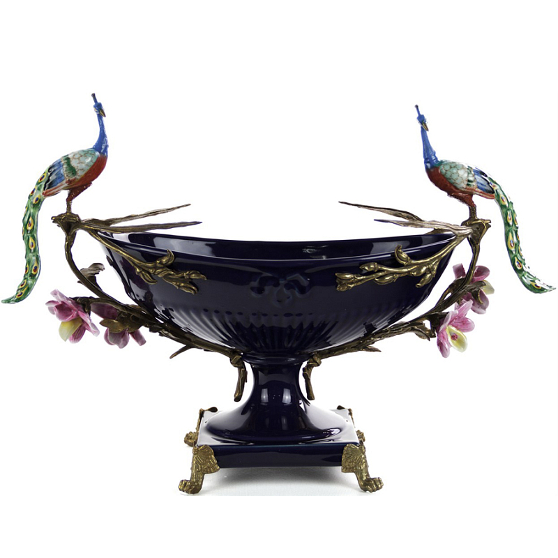 Чаша Deep Blue Peacock Bowl Сапфирово-синий Бронза Мульти Чаша Deep Blue Peacock Bowl Сапфирово-синий Бронза Мульти в Тюмени | Loft Concept