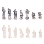 Шахматы Русские сказки с доской из натурального камня Змеевик Decorative Thematic Chess варинант исполнения - 5 | Loft Concept в Тюмени
