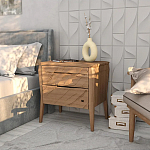 Тумба прикроватная из массива дуба с 2-мя ящиками Tasteful Furniture варинант исполнения - 3 | Loft Concept в Тюмени