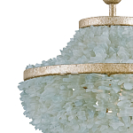 Подвесной светильник трёхъярусный с каскадом из стеклянных декоративных элементов Shining Sea Glass варинант исполнения - 1 | Loft Concept в Тюмени