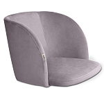 Барный стул со спинкой на 4-х деревянных ножках Сиреневый Велюр Ava Charm варинант исполнения - 2 | Loft Concept в Тюмени