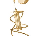 Бра светодиодное из металла со спиральным декоративным элементом золотое Metal Spiral варинант исполнения - 2 | Loft Concept в Тюмени