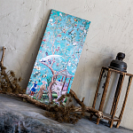 Постер на холсте в стиле шинуазри с изображением сада Chinoiserie Gazebo in the Imperial Garden Poster варинант исполнения - 2 | Loft Concept в Тюмени