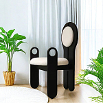 Стул черный из дерева с круглой спинкой Chair in Neoclassical Style варинант исполнения - 1 | Loft Concept в Тюмени