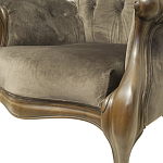 Кресло с мягкой обивкой из коричневого велюра на 4-х деревянных ножках Evelyn Classical Armchair варинант исполнения - 5 | Loft Concept в Тюмени