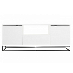 ТВ-тумба белая с  2-мя дверцами и ящиком Strict Lines варинант исполнения - 2 | Loft Concept в Тюмени