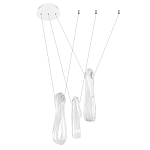 Подвесной светильник белого цвета с 3-мя изогнутыми плафонами Flow Loop варинант исполнения - 4 | Loft Concept в Тюмени