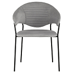 Серый стул с обивкой из искусственной замши Alexis варинант исполнения - 2 | Loft Concept в Тюмени