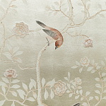 Обои ручная роспись Temple Newsam White Gold gilded silk варинант исполнения - 6 | Loft Concept в Тюмени