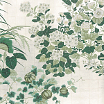 Обои ручная роспись Uki Hana Original Colourway on 12 Carat White Gold gilded paper варинант исполнения - 2 | Loft Concept в Тюмени