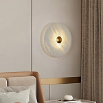 Бра в форме диска из натурального камня с декоративным центральным элеменом Cryptocrystalline Stone варинант исполнения - 3 | Loft Concept в Тюмени