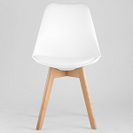 Стул с основой из пластика и мягким сиденьем Arvika White варинант исполнения - 2 | Loft Concept в Тюмени