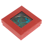 Зеркало карманное складное круглое из натурального камня Малахит с Хризоколлой в подарочной упаковке Gold Stone Mirrors варинант исполнения - 4 | Loft Concept в Тюмени