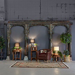 Старинная индийская резная арка из тика Antique Indian Carved Arch варинант исполнения - 3 | Loft Concept в Тюмени