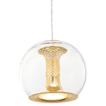 Подвесной светильник со стеклянным плафоном Inner Gleam Globe gold  варинант исполнения - 2 | Loft Concept в Тюмени