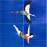 Плитка с узором Аист варинант исполнения - 1 | Loft Concept в Тюмени