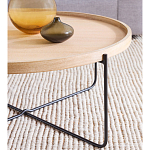 Журнальный стол с круглой деревянной столешницей Urban Style Space варинант исполнения - 3 | Loft Concept в Тюмени