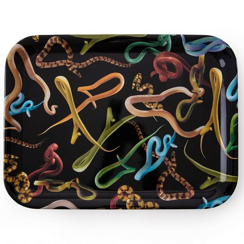 Поднос Seletti Snakes Черный Мульти Поднос Seletti Snakes Черный Мульти в Тюмени | Loft Concept