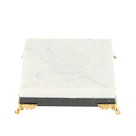 Подставка под шар квадратная из натуральных камней Змеевик Мрамор на ножках Natural Stone Sphere Stands варинант исполнения - 1 | Loft Concept в Тюмени