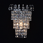 Бра настенное цвета хром с прозрачными квадратными хрустальными подвесками Crystal Regena варинант исполнения - 2 | Loft Concept в Тюмени