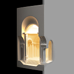 Встраиваемый в стену гипсовый светильник под покраску с арками и рельефными колоннами Antiquity Athena варинант исполнения - 1 | Loft Concept в Тюмени