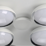 Потолочный светильник овальной формы белого цвета с 7-ю лампами Lunar Pebbles варинант исполнения - 11 | Loft Concept в Тюмени