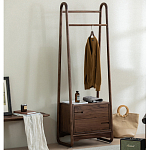 Вешалка деревянная с 2- мя ящиками Moon Walnut Furniture варинант исполнения - 2 | Loft Concept в Тюмени