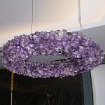 Люстра кргулая из фиолетового хрустального камня Purple Diamond варинант исполнения - 3 | Loft Concept в Тюмени