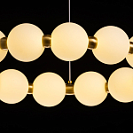 Люстра круглая с матовыми белыми шарами PEARLS Suspension варинант исполнения - 7 | Loft Concept в Тюмени
