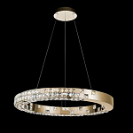 Люстра золотая в форме кольца с мозаичным хрустальным оформлением Sparks of Crystal варинант исполнения - 3 | Loft Concept в Тюмени