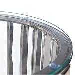 Столик журнальный с круглой прозрачной стеклянной столешницей Voluptuous варинант исполнения - 1 | Loft Concept в Тюмени