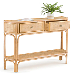 Консоль из плетеного ротанга с ящиками Armelle Rattan Console варинант исполнения - 3 | Loft Concept в Тюмени