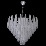Люстра с подвесками из рифленного стекла в форме капель Textured Glass Chandelier варинант исполнения - 8 | Loft Concept в Тюмени