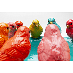 Декоративное дизайнерское блюдо разноцветные попугаи  варинант исполнения - 3 | Loft Concept в Тюмени