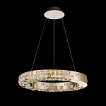 Люстра золотая в форме кольца с мозаичным хрустальным оформлением Sparks of Crystal варинант исполнения - 1 | Loft Concept в Тюмени