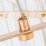 Люстра подвесная круглая с прозрачными хрустальными трубками и золотистым каркасом Диаметр 44 см Hexagon Tube Light варинант исполнения - 4 | Loft Concept в Тюмени