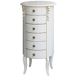 Круглый небольшой комод в стиле прованс с 6-ю ящиками Montmartre Provence Chest of Drawers варинант исполнения - 1 | Loft Concept в Тюмени