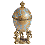 Шкатулка на величественных львах из фарфора с бронзовыми элементами Eden Garden варинант исполнения - 1 | Loft Concept в Тюмени