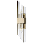 Бра с декором в виде хрустальных трубочек Nembus Brass Glass Wall Lamp варинант исполнения - 1 | Loft Concept в Тюмени