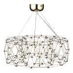 Люстра с тонкой металлической конструкцией цвета золото Quasar варинант исполнения - 3 | Loft Concept в Тюмени