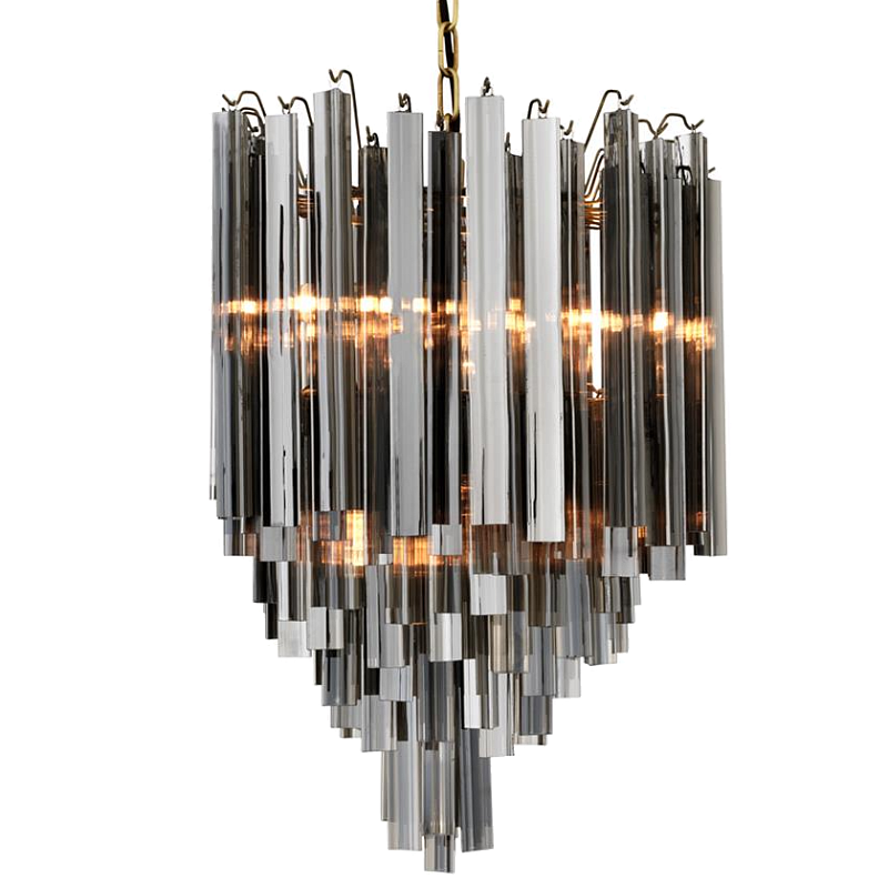 Люстра Chandelier Salerno Латунь Стекло Смок Люстра Chandelier Salerno Латунь Стекло Смок в Тюмени | Loft Concept