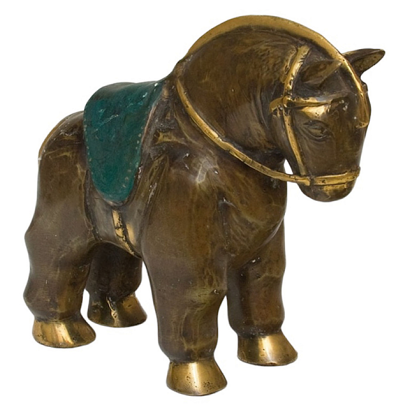 Статуэтка из бронзы в виде лошади Animals Bronze Бронзовый Винтажный голубой в Тюмени | Loft Concept 